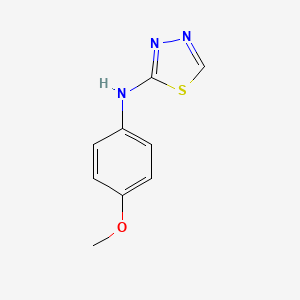 molecular formula C9H9N3OS B12912608 N-(4-Methoxyphenyl)-1,3,4-thiadiazol-2-amine CAS No. 61955-51-9