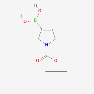 molecular formula C9H16BNO4 B12912617 (1-(tert-Butoxycarbonyl)-2,5-dihydro-1H-pyrrol-3-yl)boronic acid 