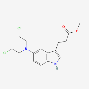 molecular formula C16H20Cl2N2O2 B12912621 Methyl 3-(5-(bis(2-chloroethyl)amino)-1H-indol-3-yl)propanoate CAS No. 93017-66-4