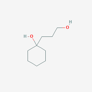 molecular formula C9H18O2 B12912633 1-(3-Hydroxypropyl)cyclohexanol CAS No. 6963-45-7