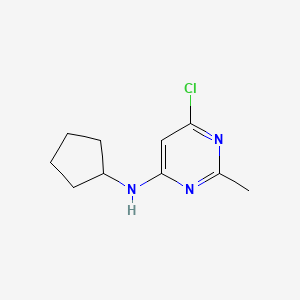 molecular formula C10H14ClN3 B12912636 6-Chloro-n-cyclopentyl-2-methylpyrimidin-4-amine CAS No. 917895-65-9