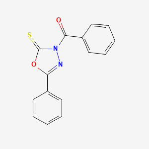 1,3,4-Oxadiazole-2(3H)-thione, 3-benzoyl-5-phenyl-