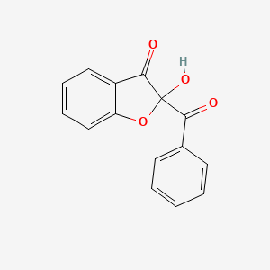 molecular formula C15H10O4 B12912703 3(2h)-Benzofuranone, 2-benzoyl-2-hydroxy- CAS No. 54756-24-0