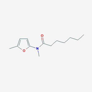 molecular formula C13H21NO2 B12912722 N-Methyl-N-(5-methylfuran-2-YL)heptanamide CAS No. 62187-57-9