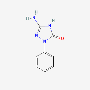 molecular formula C8H8N4O B12912735 5-amino-2-phenyl-1H-1,2,4-triazol-3(2H)-one CAS No. 29472-94-4