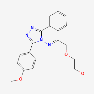 molecular formula C20H20N4O3 B12912763 1,2,4-Triazolo(3,4-a)phthalazine, 6-((2-methoxyethoxy)methyl)-3-(4-methoxyphenyl)- CAS No. 98124-13-1