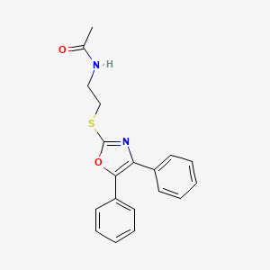 molecular formula C19H18N2O2S B12912770 N-(2-(4,5-diphenyloxazol-2-ylthio)ethyl)-acetamide CAS No. 59716-84-6