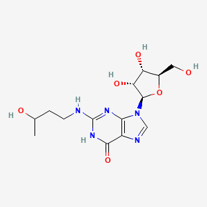 9-[(2R,3R,4S,5R)-3,4-dihydroxy-5-(hydroxymethyl)oxolan-2-yl]-2-(3-hydroxybutylamino)-1H-purin-6-one