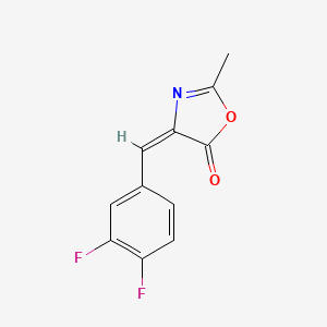 molecular formula C11H7F2NO2 B12912788 4-(3,4-Difluorobenzylidene)-2-methyloxazol-5(4H)-one 