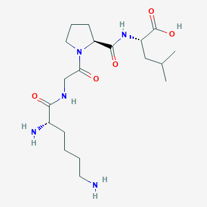 molecular formula C19H35N5O5 B12912804 L-Lysylglycyl-L-prolyl-L-leucine CAS No. 185312-00-9