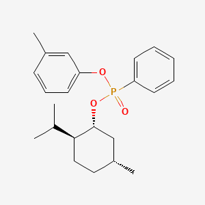 molecular formula C23H31O3P B12912812 (Rp)-(1R,2S,5R)-2-Isopropyl-5-methylcyclohexyl m-tolyl phenylphosphonate 