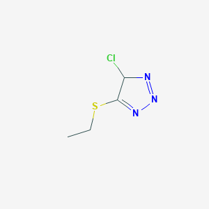 molecular formula C4H6ClN3S B12912854 4H-1,2,3-Triazole, 4-chloro-5-(ethylthio)- CAS No. 664979-96-8