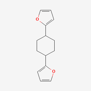 molecular formula C14H16O2 B12912861 1,4-Di(furan-2-yl)cyclohexane CAS No. 56017-30-2