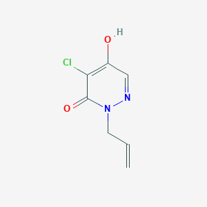 molecular formula C7H7ClN2O2 B12912867 4-Chloro-5-hydroxy-2-(prop-2-en-1-yl)pyridazin-3(2H)-one CAS No. 64178-63-8