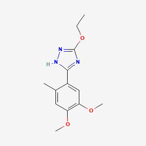 molecular formula C13H17N3O3 B12912871 5-(4,5-dimethoxy-2-methylphenyl)-3-ethoxy-1H-1,2,4-triazole CAS No. 62036-13-9