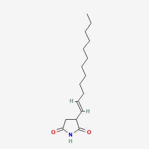 molecular formula C16H27NO2 B12912873 3-(Dodecenyl)pyrrolidine-2,5-dione CAS No. 36117-08-5