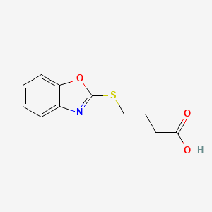 molecular formula C11H11NO3S B12912876 4-(Benzo[d]oxazol-2-ylthio)butanoic acid 