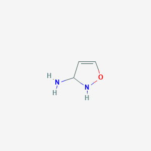 molecular formula C3H6N2O B12912948 2,3-Dihydro-1,2-oxazol-3-amine CAS No. 83880-38-0