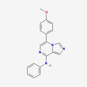 molecular formula C19H16N4O B12912963 5-(4-Methoxyphenyl)-N-phenylimidazo[1,5-a]pyrazin-8-amine CAS No. 849199-97-9