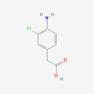 molecular formula C8H8ClNO2 B1291297 2-(4-氨基-3-氯苯基)乙酸 CAS No. 22106-57-6