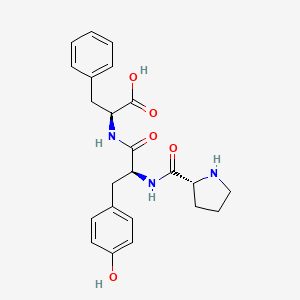 molecular formula C23H27N3O5 B12912977 D-Prolyl-L-tyrosyl-L-phenylalanine CAS No. 871265-59-7