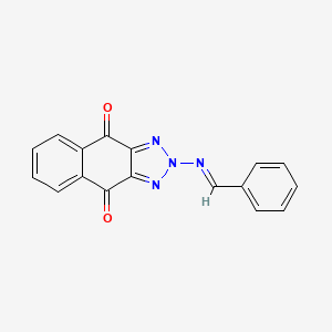 molecular formula C17H10N4O2 B12912998 2-(Benzylideneamino)-2H-naphtho[2,3-d][1,2,3]triazole-4,9-dione 