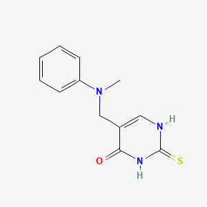 4(1H)-Pyrimidinone, 2,3-dihydro-5-((methylphenylamino)methyl)-2-thioxo-