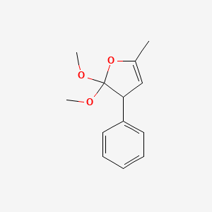 molecular formula C13H16O3 B12913023 2,2-Dimethoxy-5-methyl-3-phenyl-2,3-dihydrofuran CAS No. 106180-81-8