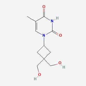 molecular formula C11H16N2O4 B12913034 1-(3,3-Bishydroxymethylcyclobut-1-yl)-thymine CAS No. 138420-48-1