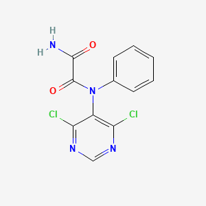 molecular formula C12H8Cl2N4O2 B12913037 N1-(4,6-Dichloropyrimidin-5-yl)-N1-phenyloxalamide 