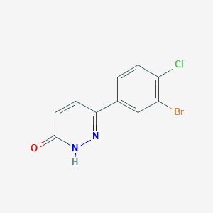 molecular formula C10H6BrClN2O B12913041 6-(3-Bromo-4-chlorophenyl)pyridazin-3(2H)-one CAS No. 62902-74-3