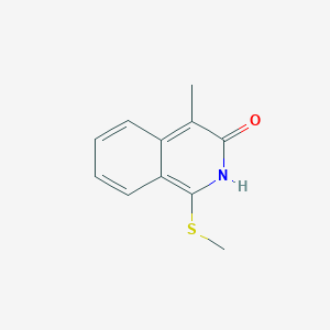 molecular formula C11H11NOS B12913043 4-Methyl-1-(methylthio)isoquinolin-3(2H)-one CAS No. 61576-34-9