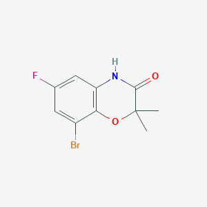 molecular formula C10H9BrFNO2 B1291306 8-溴-6-氟-2,2-二甲基-2H-苯并[b][1,4]噁嗪-3(4H)-酮 CAS No. 688363-74-8