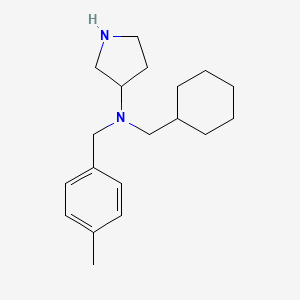 molecular formula C19H30N2 B12913076 N-(Cyclohexylmethyl)-N-[(4-methylphenyl)methyl]pyrrolidin-3-amine CAS No. 820984-37-0