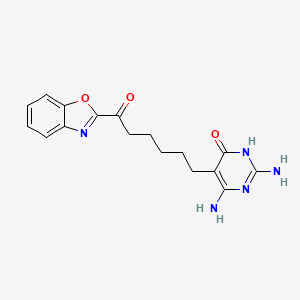 molecular formula C17H19N5O3 B12913084 2,6-Diamino-5-[6-(1,3-benzoxazol-2-yl)-6-oxohexyl]pyrimidin-4(1H)-one CAS No. 647831-14-9