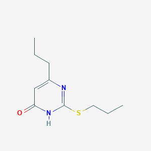 molecular formula C10H16N2OS B12913096 6-Propyl-2-(propylthio)pyrimidin-4(1H)-one CAS No. 62459-08-9