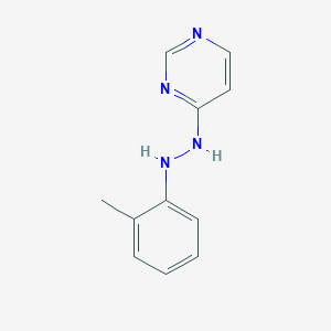 molecular formula C11H12N4 B12913101 4-(2-(o-Tolyl)hydrazono)-1,4-dihydropyrimidine 