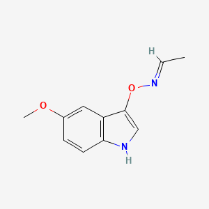 molecular formula C11H12N2O2 B12913136 Acetaldehyde O-(5-methoxy-1H-indol-3-yl) oxime 