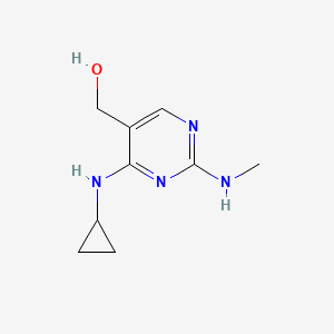 molecular formula C9H14N4O B12913170 [4-(Cyclopropylamino)-2-(methylamino)pyrimidin-5-yl]methanol CAS No. 651734-66-6