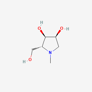 molecular formula C6H13NO3 B12913172 N-Methyl-1,4-dideoxy-1,4-imino-D-ribitol CAS No. 117894-16-3