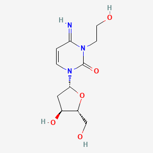 molecular formula C11H17N3O5 B12913173 Cytidine, 2'-deoxy-3-(2-hydroxyethyl)- CAS No. 76495-79-9