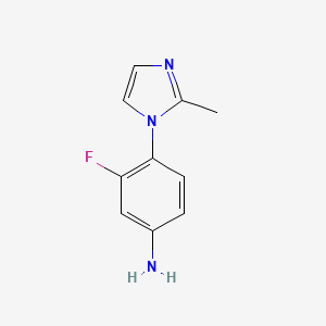 molecular formula C10H10FN3 B1291318 3-fluoro-4-(2-methyl-1H-imidazol-1-yl)aniline CAS No. 209960-27-0