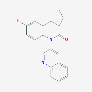 3-Ethyl-6-fluoro-3-methyl-3,4-dihydro-2H-[1,3'-biquinolin]-2-one