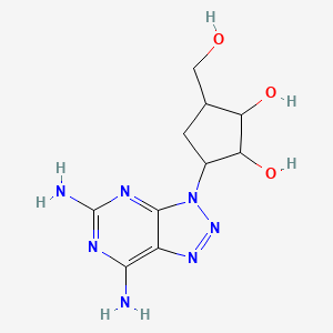 3-(5,7-Diamino-3h-[1,2,3]triazolo[4,5-d]pyrimidin-3-yl)-5-(hydroxymethyl)cyclopentane-1,2-diol