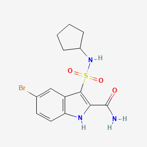 5-bromo-3-(cyclopentylsulfamoyl)-1H-indole-2-carboxamide