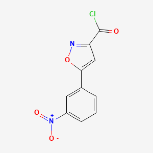 molecular formula C10H5ClN2O4 B12913278 5-(3-Nitrophenyl)-1,2-oxazole-3-carbonyl chloride CAS No. 88958-30-9