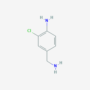 molecular formula C7H9ClN2 B1291328 4-(氨甲基)-2-氯苯胺 CAS No. 263713-33-3