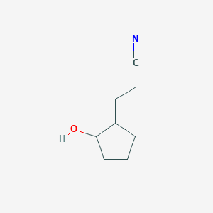 3-(2-Hydroxycyclopentyl)propanenitrile