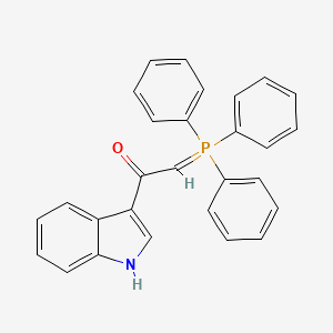 molecular formula C28H22NOP B12913328 1-(1H-Indol-3-yl)-2-(triphenyl-lambda~5~-phosphanylidene)ethan-1-one CAS No. 91543-07-6