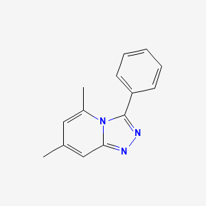 molecular formula C14H13N3 B12913336 5,7-Dimethyl-3-phenyl[1,2,4]triazolo[4,3-a]pyridine CAS No. 5528-56-3